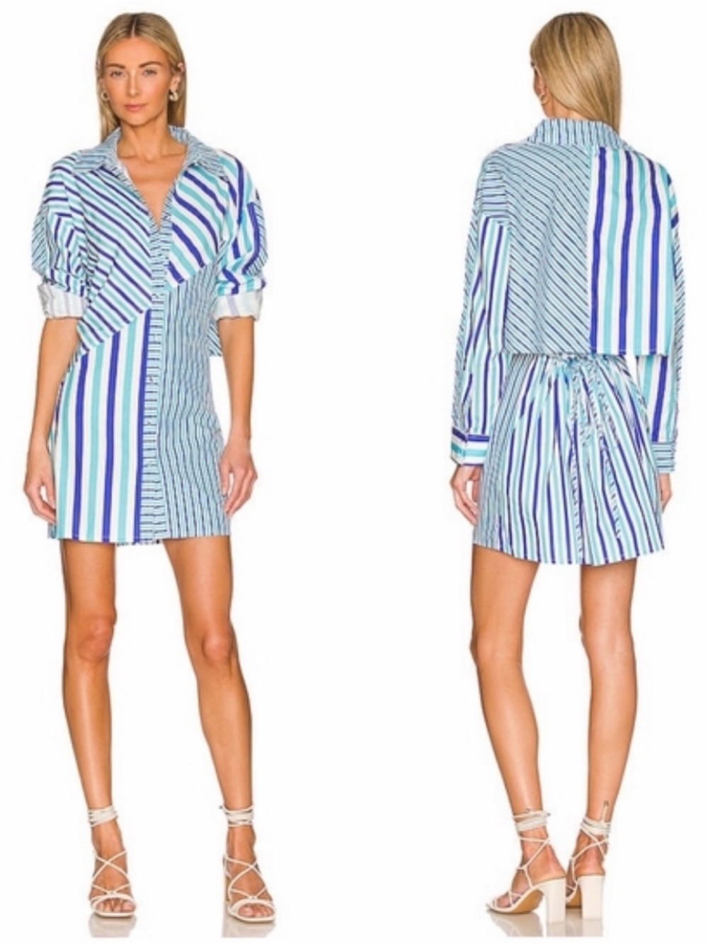 Solid & Striped The Emerson Poplin Shirt Dress in Mixed Stripe Size M